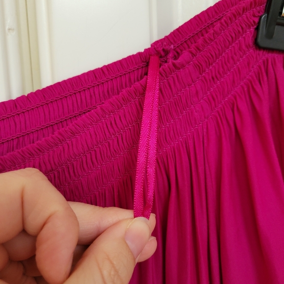 Ramy Brook Jessica Off Shoulder Dress in Fuschia, Size L, Asymmetric Hanky Hem - Picture 10 of 10